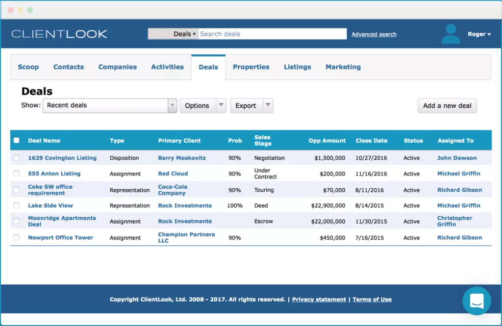 Client Look pipeline tracking