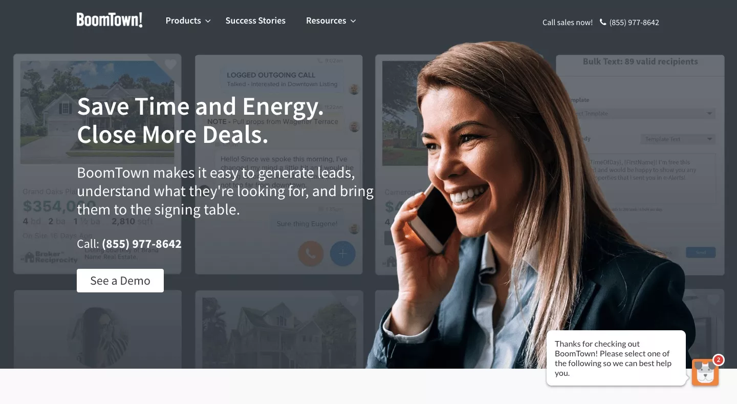 BoomTown CRM website