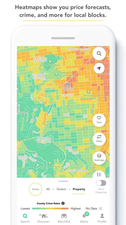 comehome by housecanary heatmap