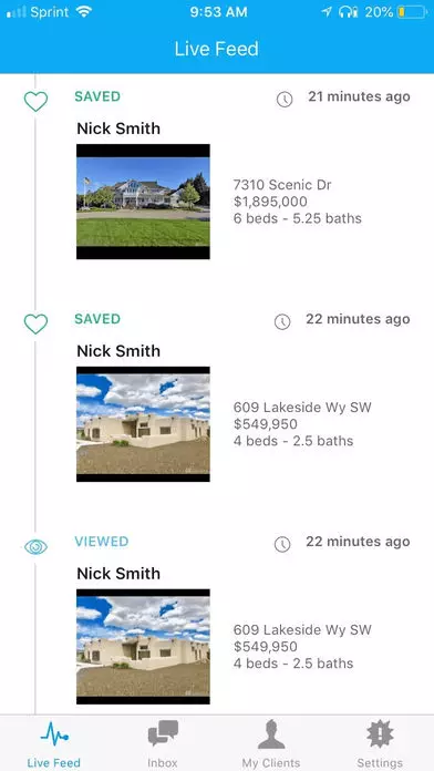 realscout app dashboard