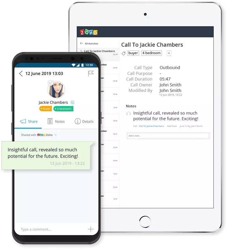 iovox Zoho CRM integration