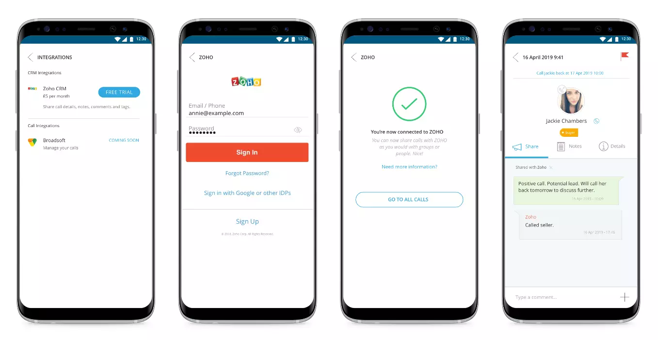iovox Zoho CRM Integration