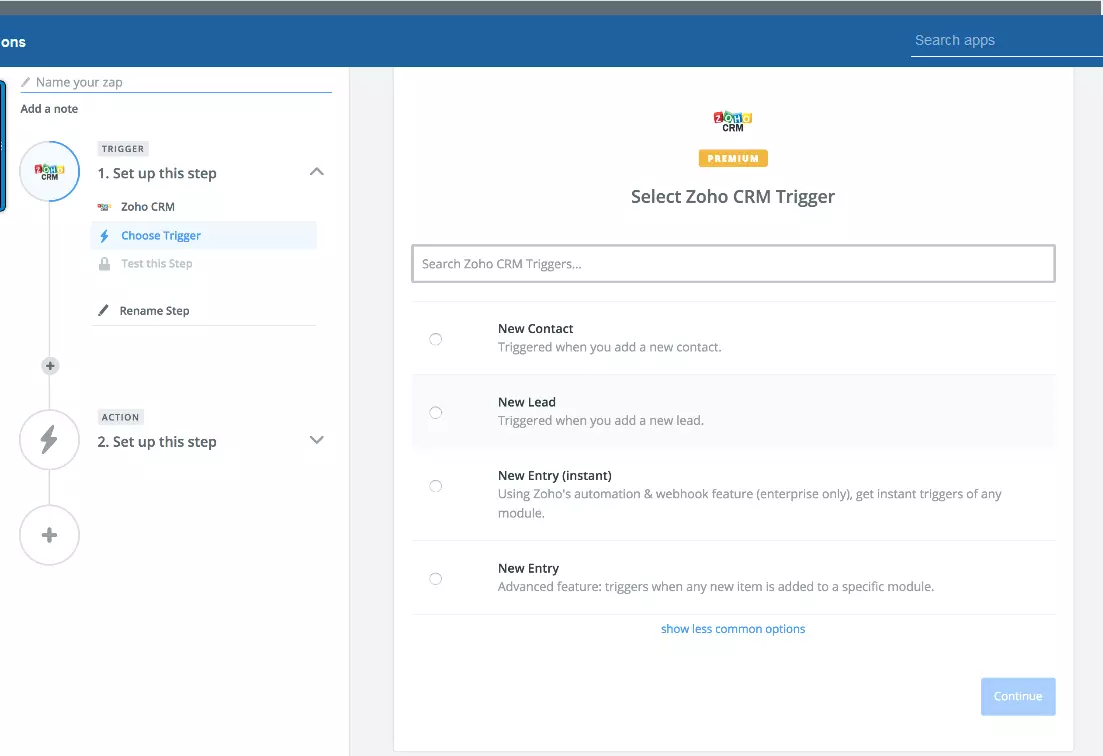 Zapier Zoho CRM Integration