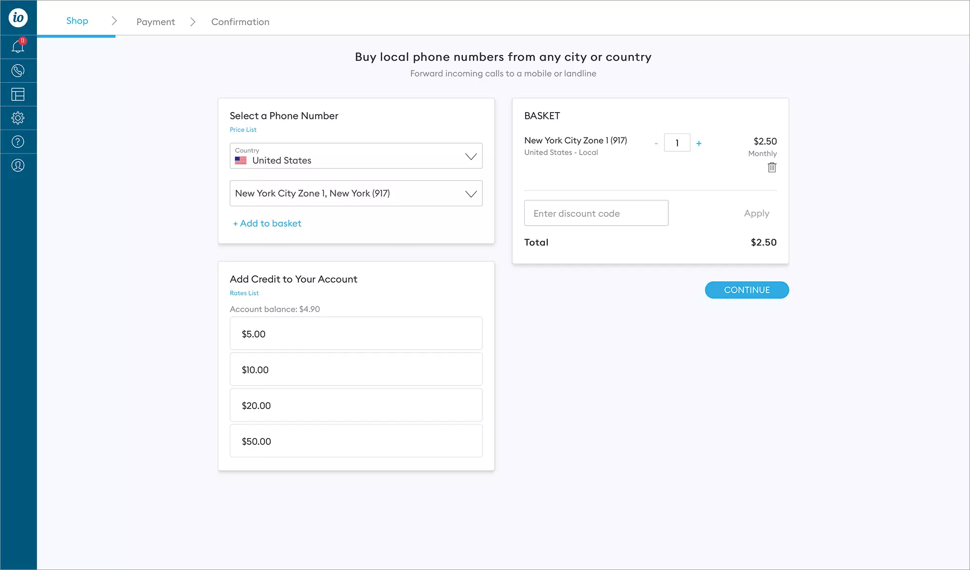 iovox purchase numbers