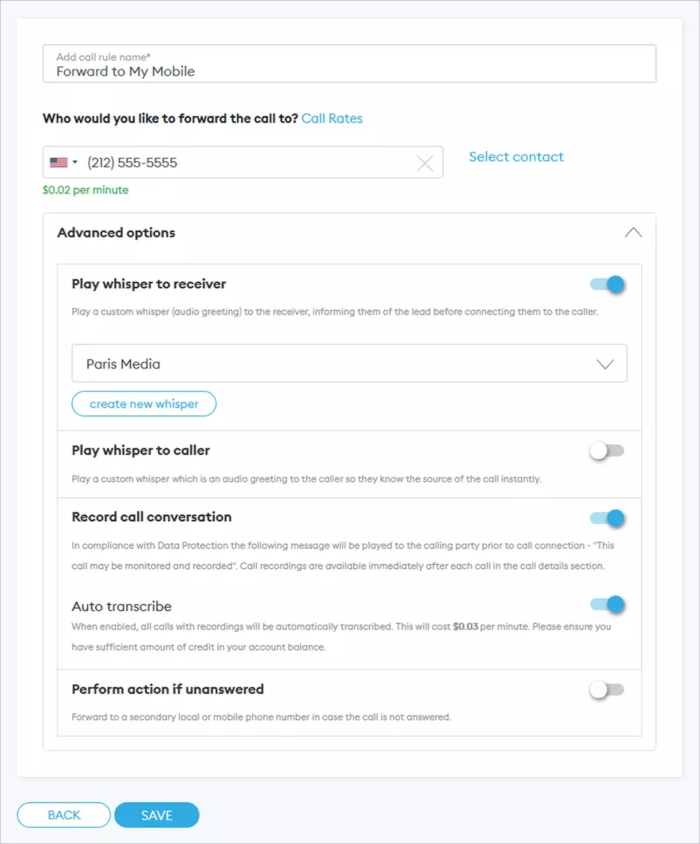 iovox dialer call rules part two